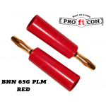 BNN 65G PLM RED ΚΟΚΚΙΝΗ της Pro.fi.con υψηλής ποιότητος φις πλαστική αρσενική μπανάνα επίχρυση banana male plug golden plated